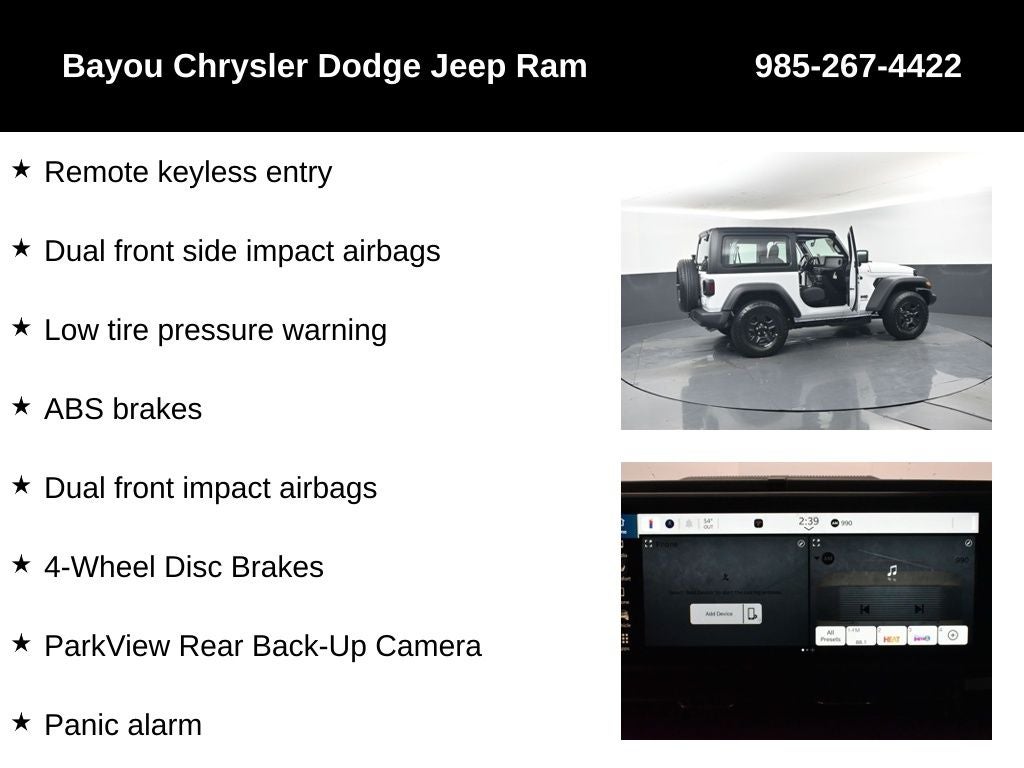 2026 Jeep Wrangler WRANGLER 2-DOOR SPORT