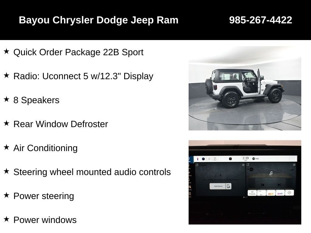 2026 Jeep Wrangler WRANGLER 2-DOOR SPORT