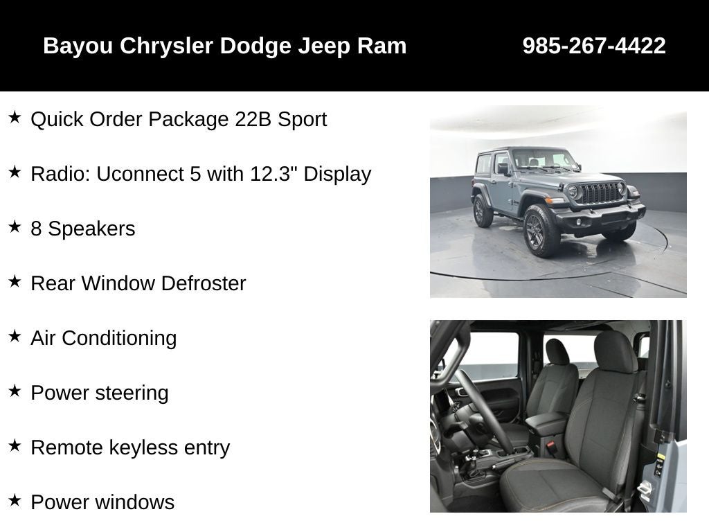 2026 Jeep Wrangler WRANGLER 2-DOOR SPORT