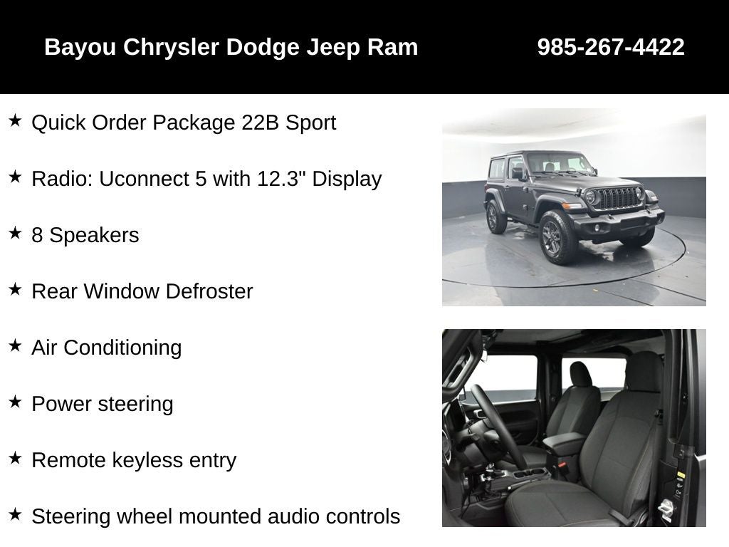 2026 Jeep Wrangler WRANGLER 2-DOOR SPORT