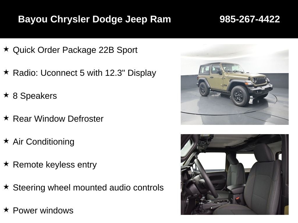 2026 Jeep Wrangler WRANGLER 2-DOOR SPORT