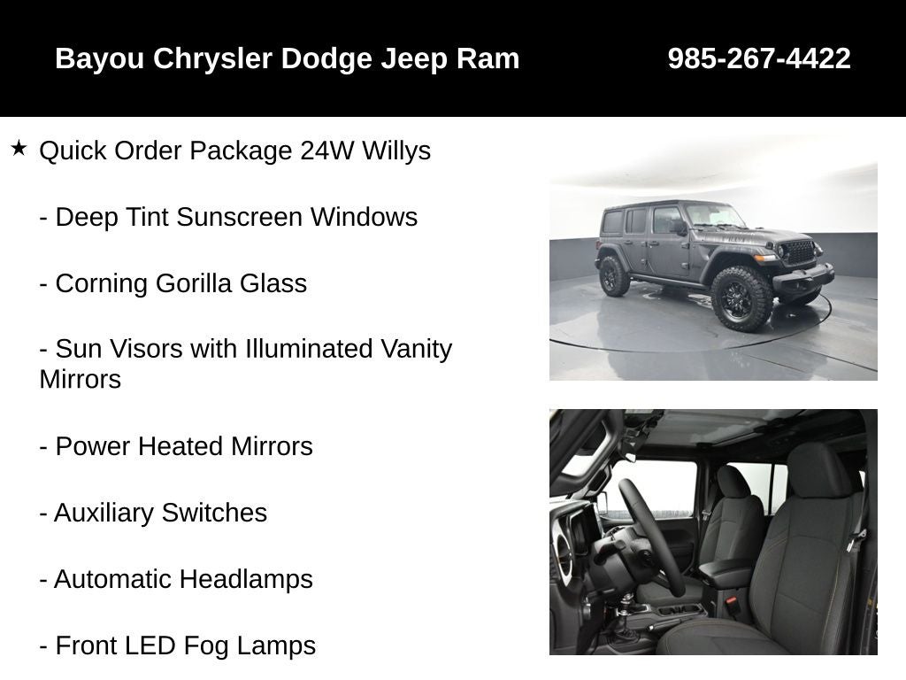 2026 Jeep Wrangler WRANGLER 4-DOOR WILLYS