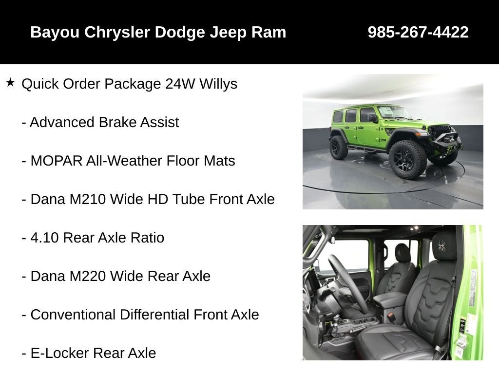 2025 Jeep Wrangler WRANGLER 4-DOOR WILLYS SCA Black Widow