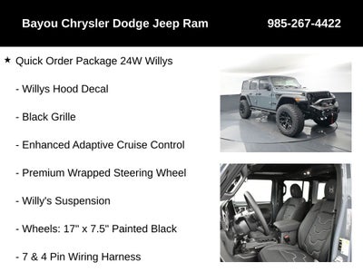 2025 Jeep Wrangler WRANGLER 4-DOOR WILLYS SCA Black Widow