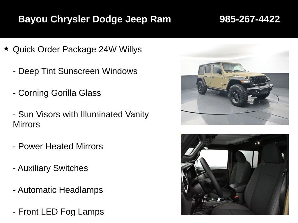2026 Jeep Wrangler WRANGLER 4-DOOR WILLYS