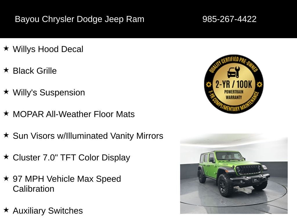 2025 Jeep Wrangler 4-Door Willys 4x4