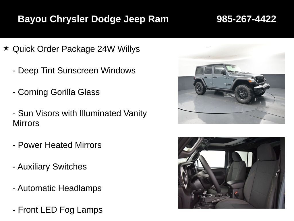 2026 Jeep Wrangler WRANGLER 4-DOOR WILLYS