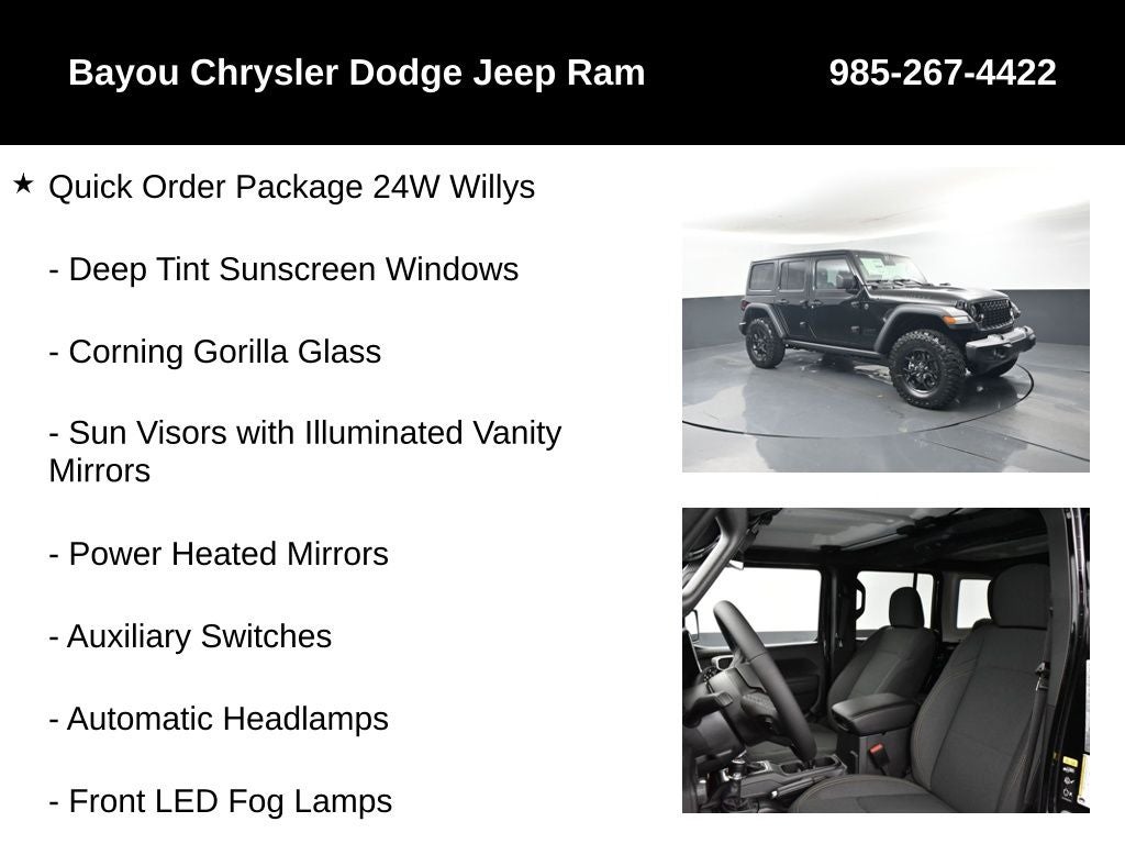 2026 Jeep Wrangler WRANGLER 4-DOOR WILLYS