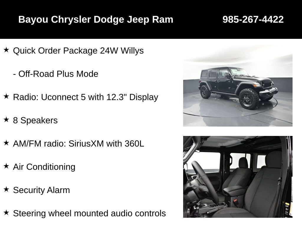 2026 Jeep Wrangler WRANGLER 4-DOOR WILLYS