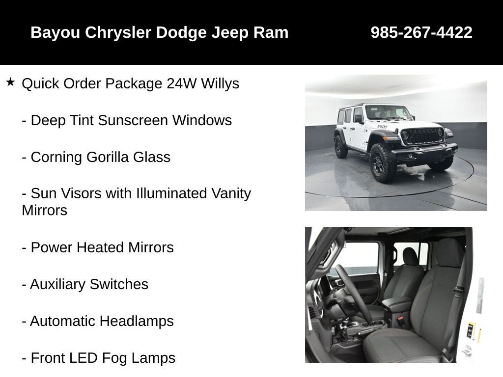 2026 Jeep Wrangler WRANGLER 4-DOOR WILLYS