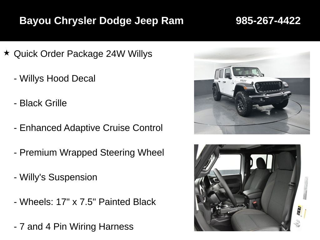 2026 Jeep Wrangler WRANGLER 4-DOOR WILLYS