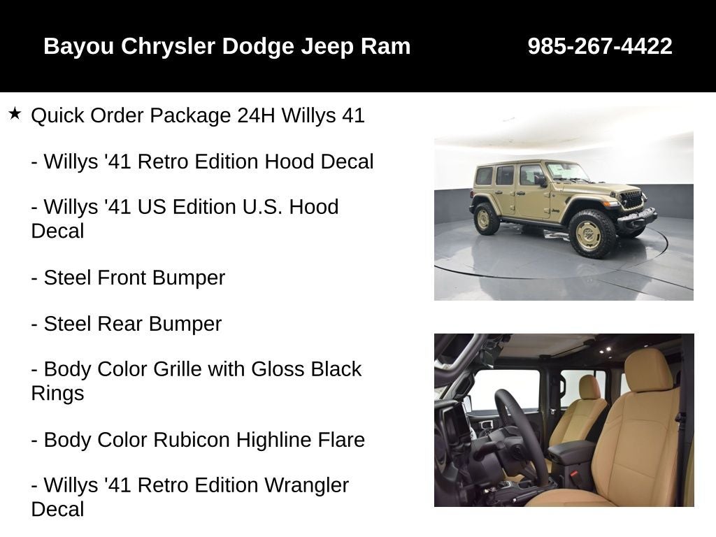 2026 Jeep Wrangler WRANGLER 4-DOOR WILLYS '41