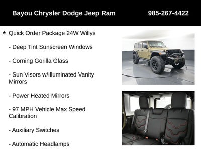 2025 Jeep Wrangler WRANGLER 4-DOOR WILLYS SCA Black Widow