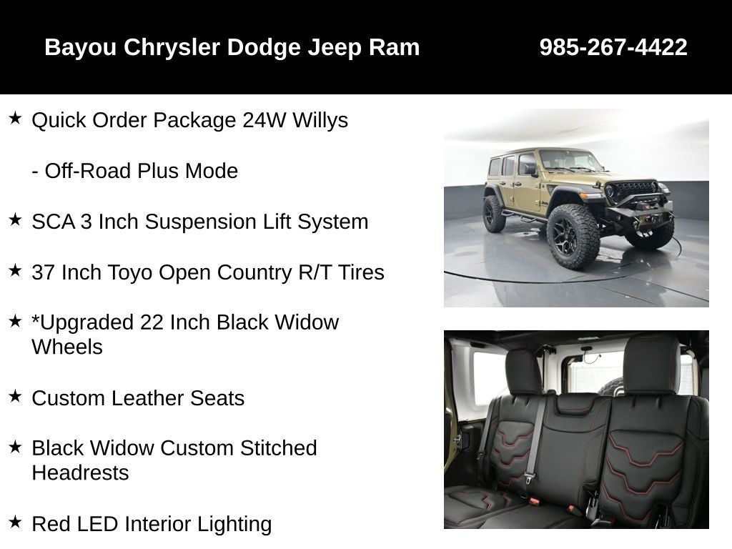 2025 Jeep Wrangler WRANGLER 4-DOOR WILLYS SCA Black Widow