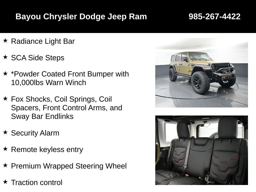 2025 Jeep Wrangler WRANGLER 4-DOOR WILLYS SCA Black Widow