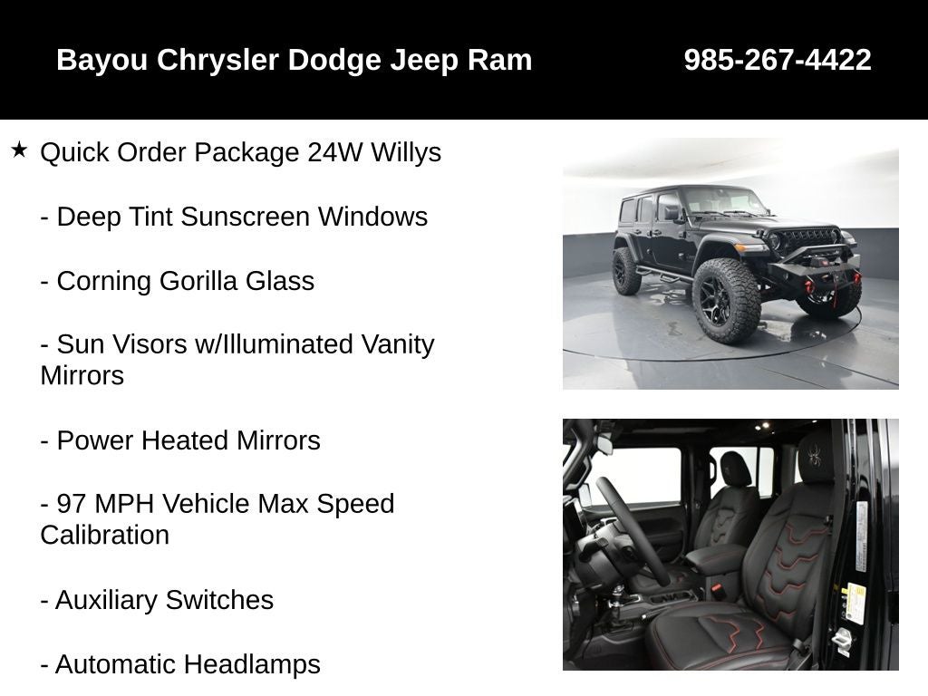 2025 Jeep Wrangler WRANGLER SCA Black Widow