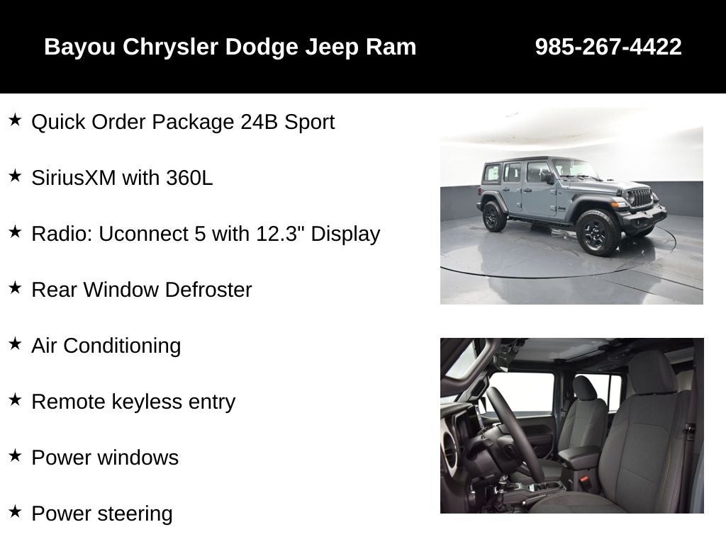 2026 Jeep Wrangler WRANGLER 4-DOOR SPORT