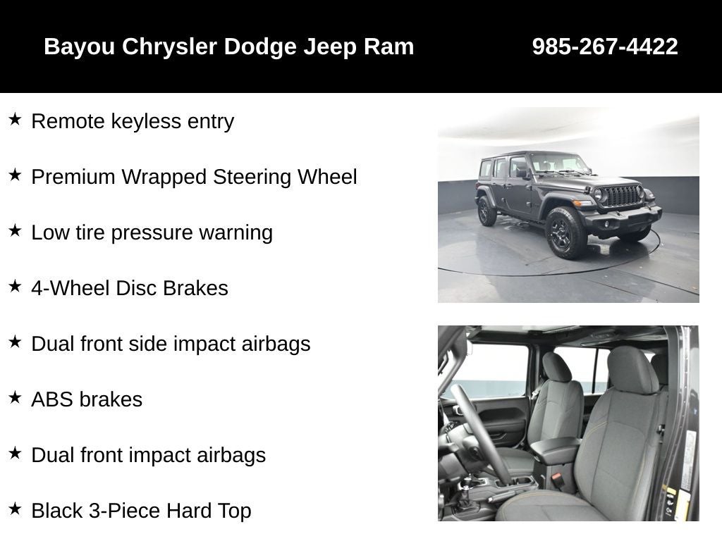 2026 Jeep Wrangler WRANGLER 4-DOOR SPORT