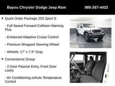 2026 Jeep Wrangler WRANGLER 4-DOOR SPORT S