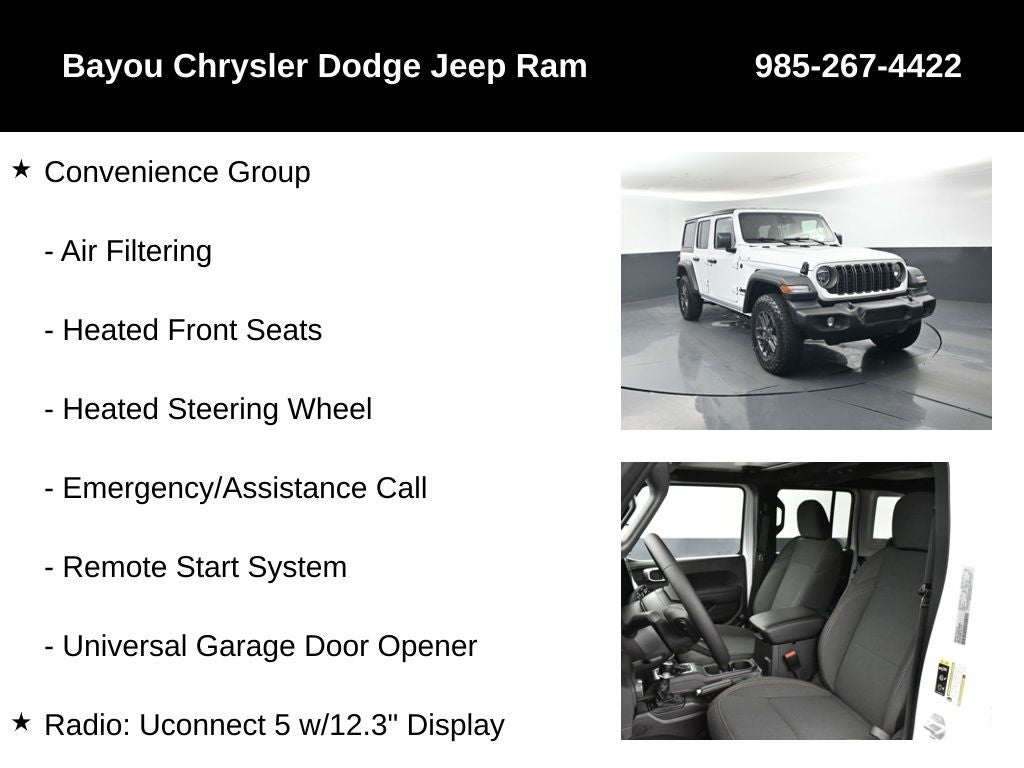 2026 Jeep Wrangler WRANGLER 4-DOOR SPORT S