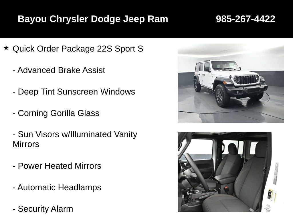 2026 Jeep Wrangler WRANGLER 4-DOOR SPORT S