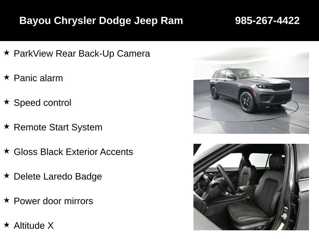 2025 Jeep Grand Cherokee GRAND CHEROKEE ALTITUDE X 4X2