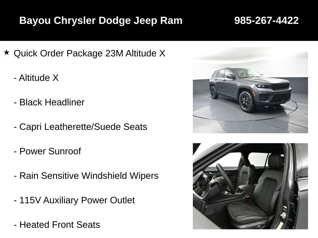 2025 Jeep Grand Cherokee GRAND CHEROKEE ALTITUDE X 4X2