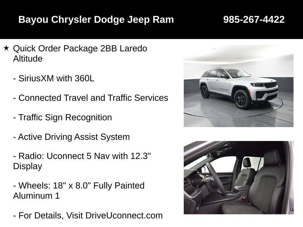 2026 Jeep Grand Cherokee GRAND CHEROKEE LAREDO ALTITUDE 4X2