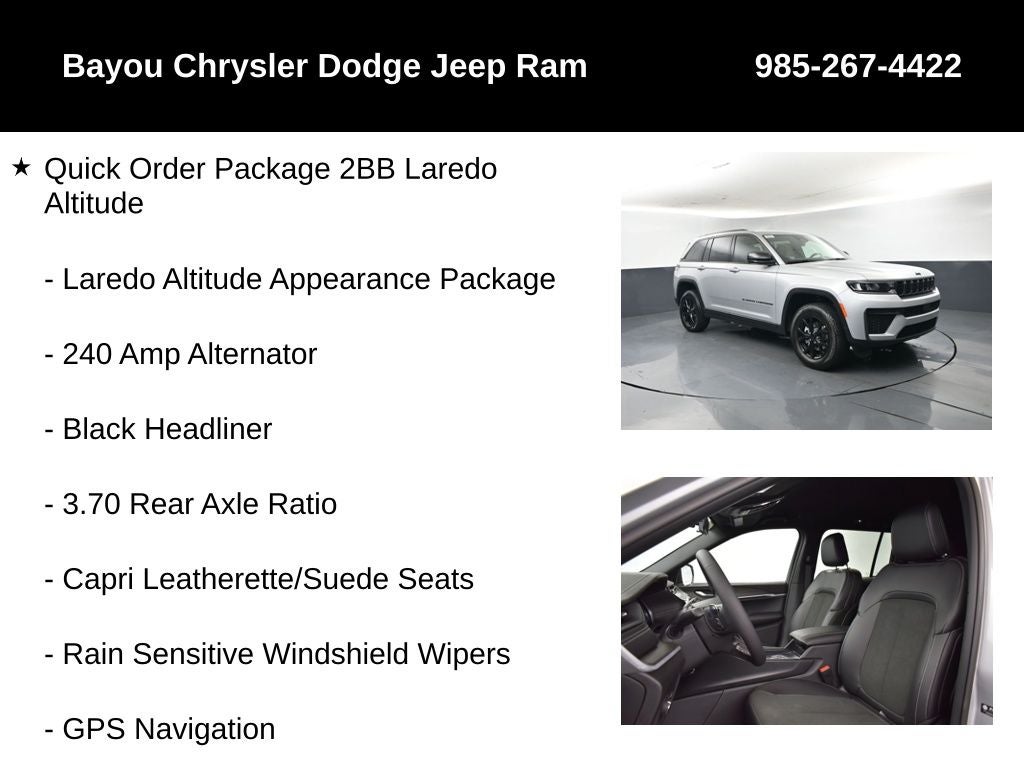 2026 Jeep Grand Cherokee GRAND CHEROKEE LAREDO ALTITUDE 4X2