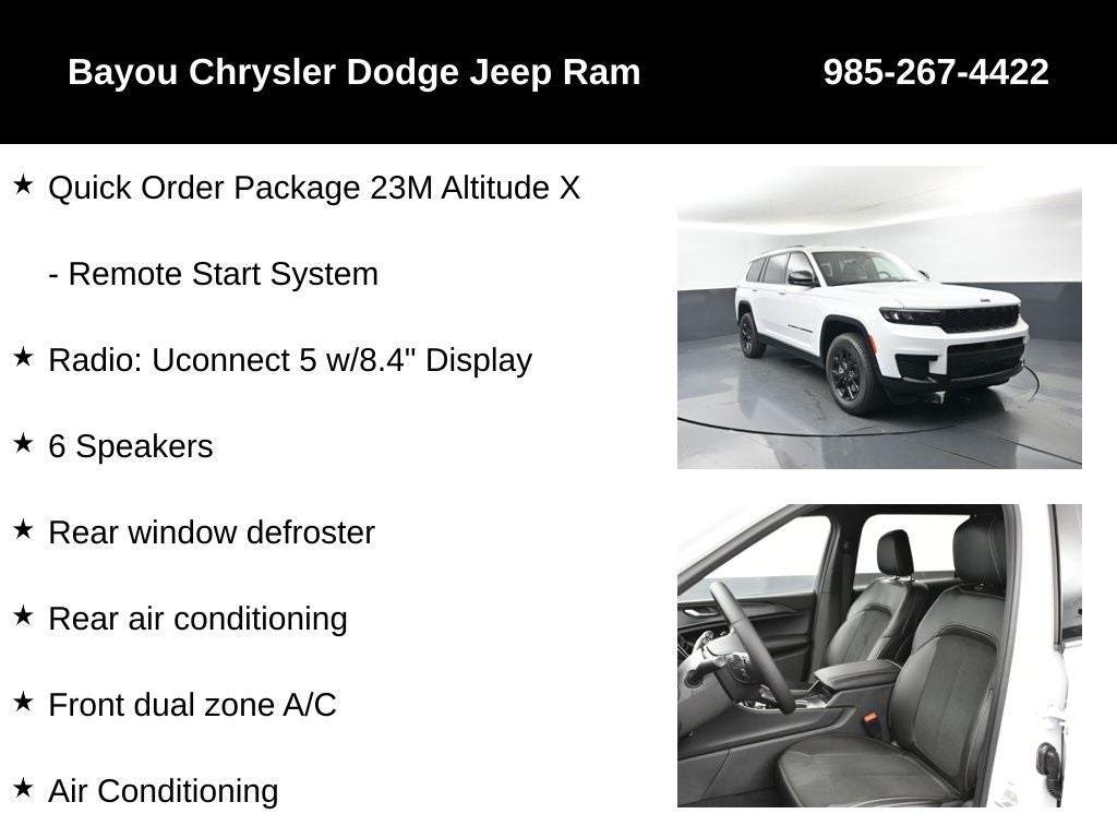 2025 Jeep Grand Cherokee GRAND CHEROKEE L ALTITUDE X 4X2