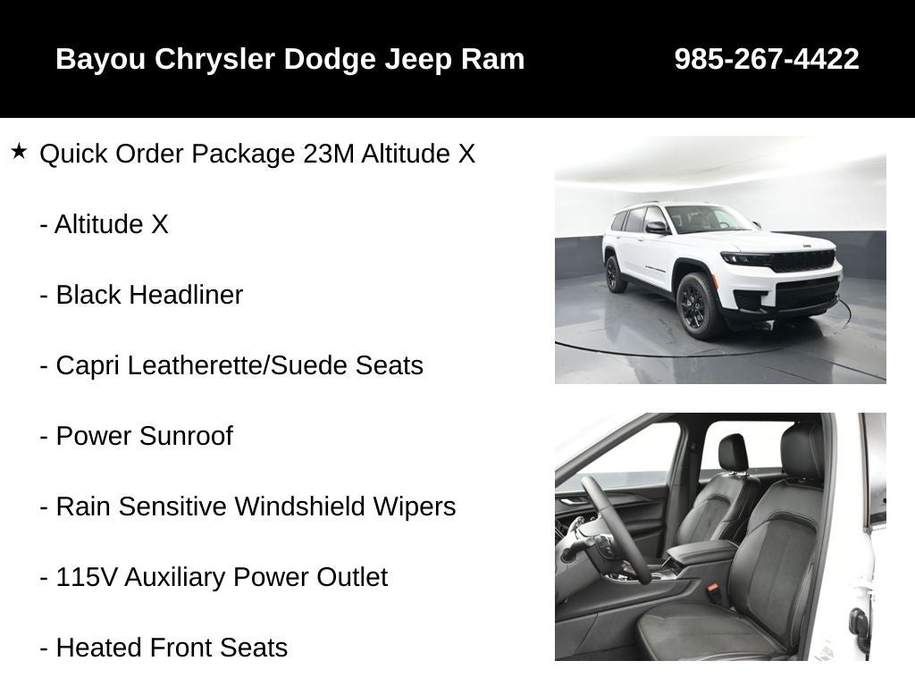 2025 Jeep Grand Cherokee GRAND CHEROKEE L ALTITUDE X 4X2