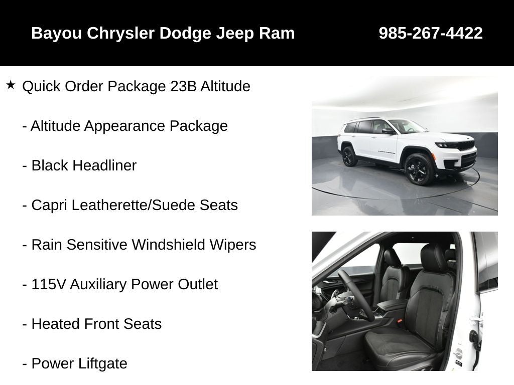 2025 Jeep Grand Cherokee GRAND CHEROKEE L ALTITUDE 4X2