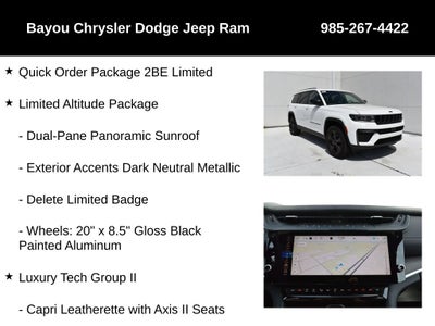 2026 Jeep Grand Cherokee GRAND CHEROKEE L LIMITED 4X2