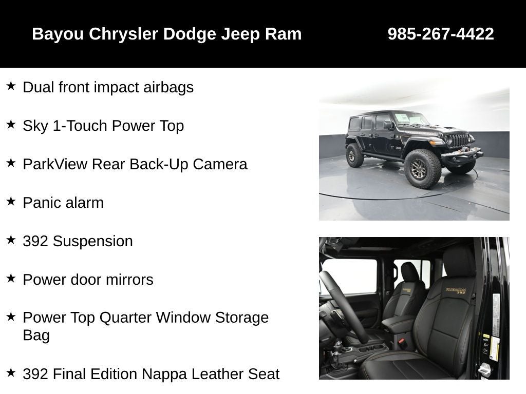 2025 Jeep Wrangler WRANGLER 4-DOOR RUBICON 392