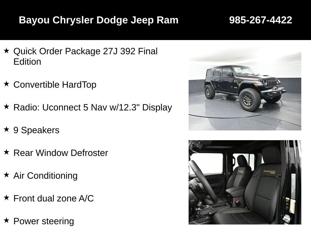 2025 Jeep Wrangler WRANGLER 4-DOOR RUBICON 392