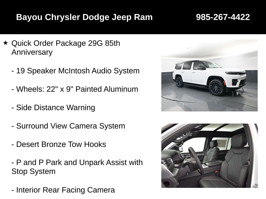 2026 Jeep Grand Wagoneer GRAND WAGONEER 85TH ANNIVERSARY EDITION 4X4