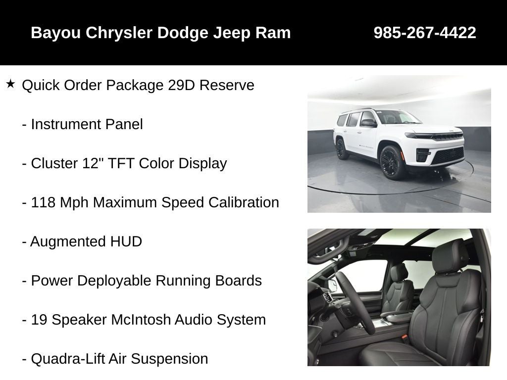 2026 Jeep Grand Wagoneer GRAND WAGONEER LIMITED RESERVE 4X4