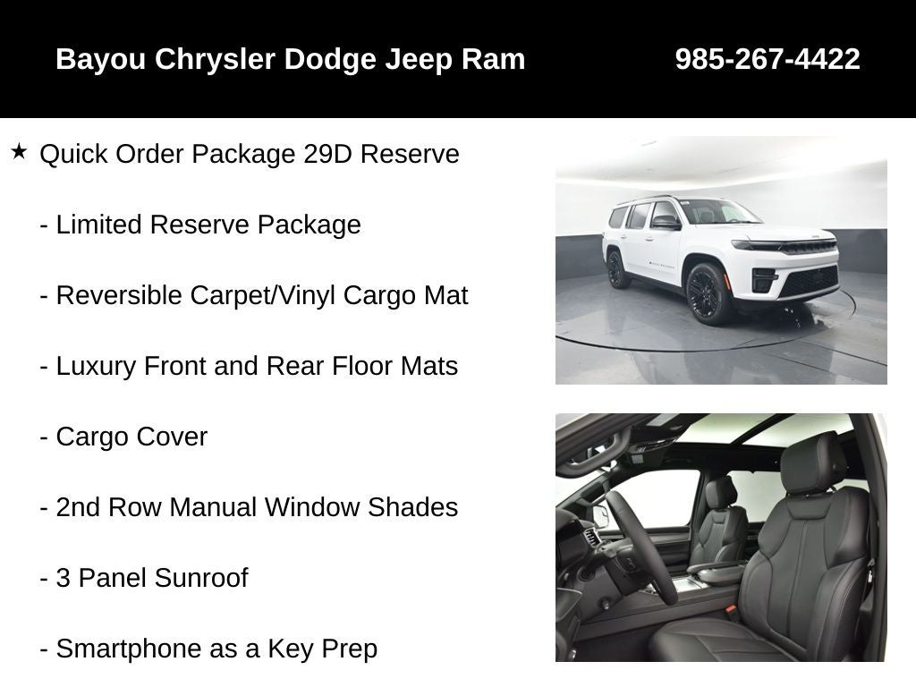 2026 Jeep Grand Wagoneer GRAND WAGONEER LIMITED RESERVE 4X4