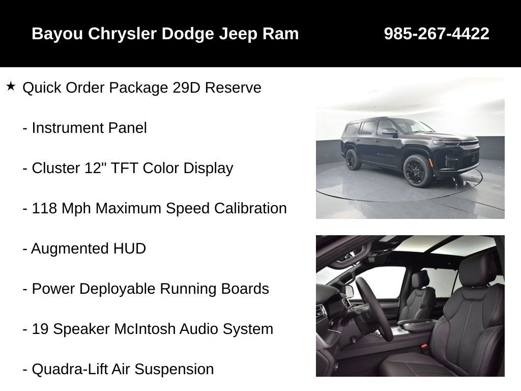 2026 Jeep Grand Wagoneer GRAND WAGONEER LIMITED RESERVE 4X4