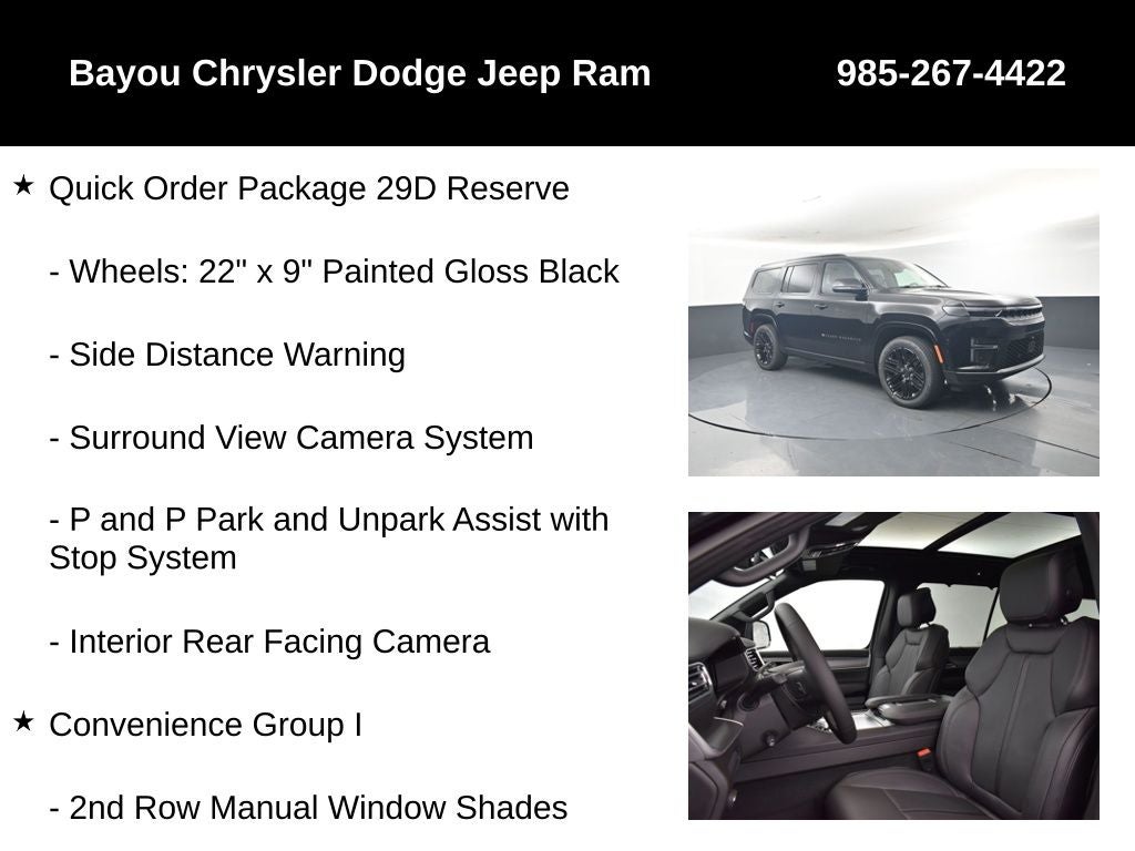 2026 Jeep Grand Wagoneer GRAND WAGONEER LIMITED RESERVE 4X4