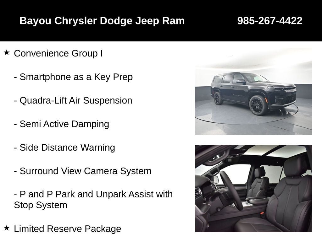 2026 Jeep Grand Wagoneer GRAND WAGONEER LIMITED RESERVE 4X4