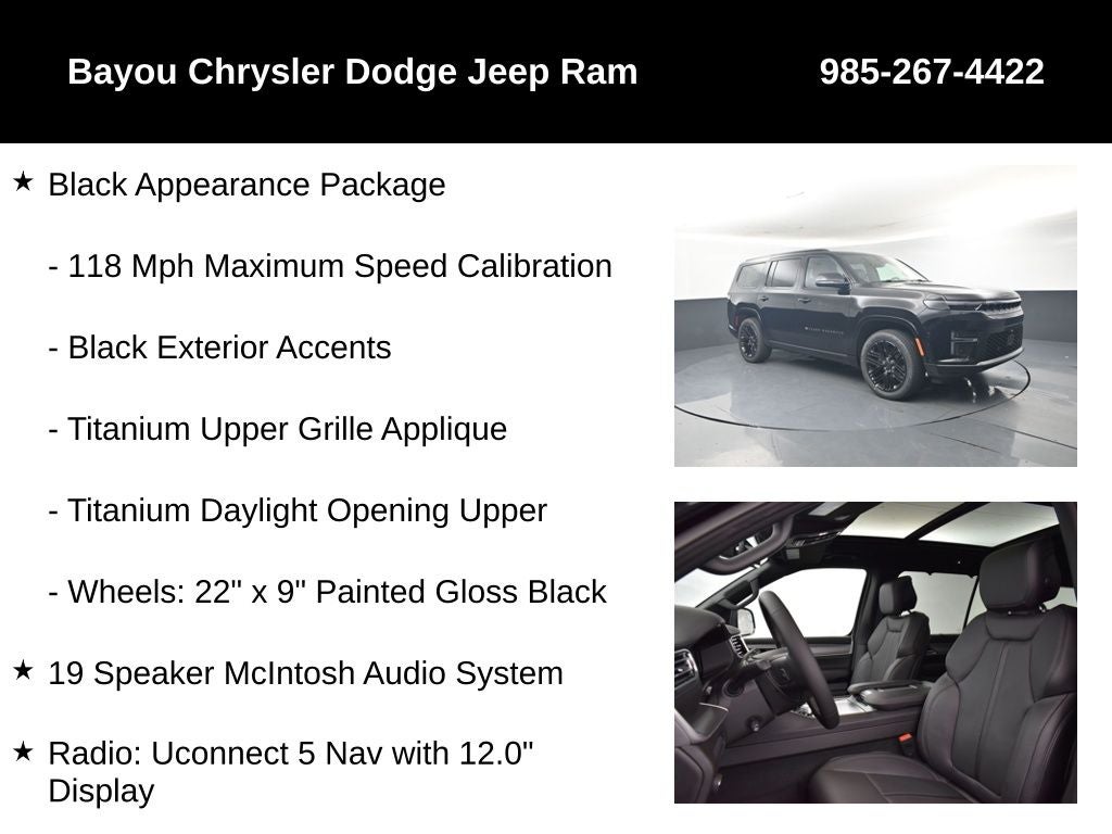 2026 Jeep Grand Wagoneer GRAND WAGONEER LIMITED RESERVE 4X4