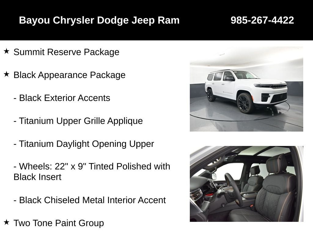 2026 Jeep Grand Wagoneer GRAND WAGONEER SUMMIT RESERVE 4X4