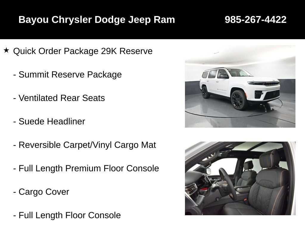 2026 Jeep Grand Wagoneer GRAND WAGONEER SUMMIT RESERVE 4X4