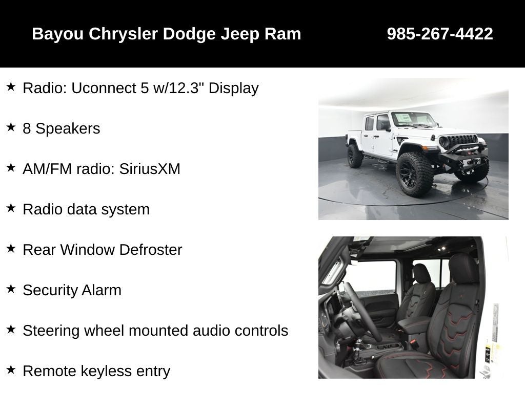 2025 Jeep Gladiator GLADIATOR SPORT S 4X4 SCA Black Widow