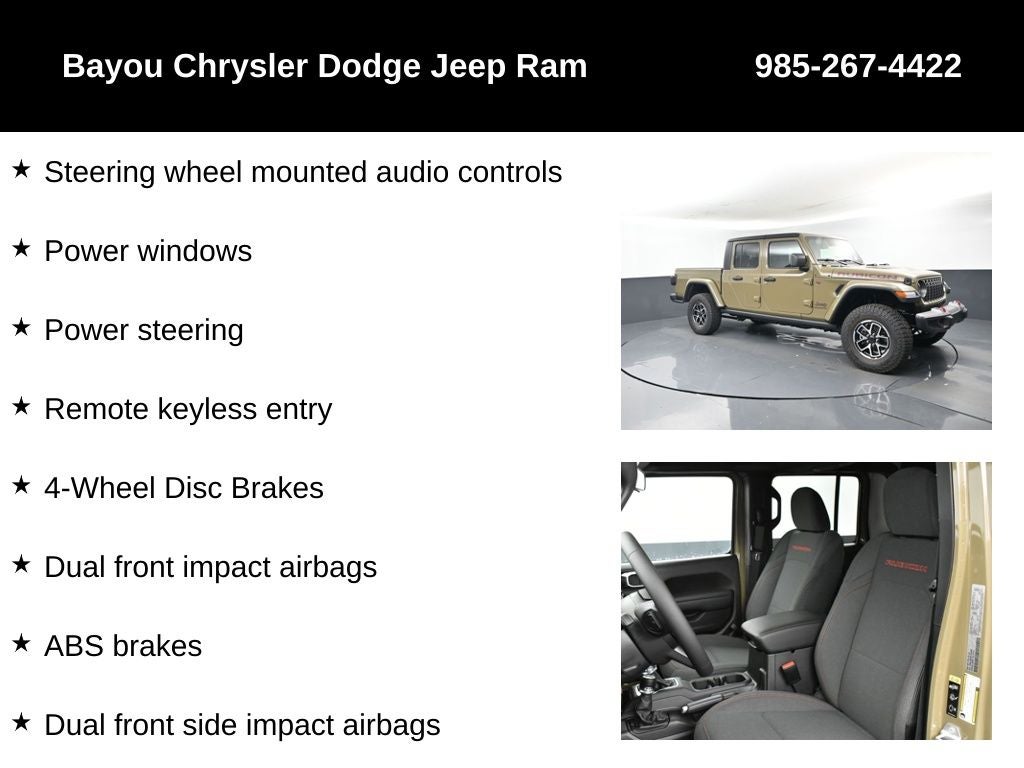 2025 Jeep Gladiator GLADIATOR RUBICON 4X4