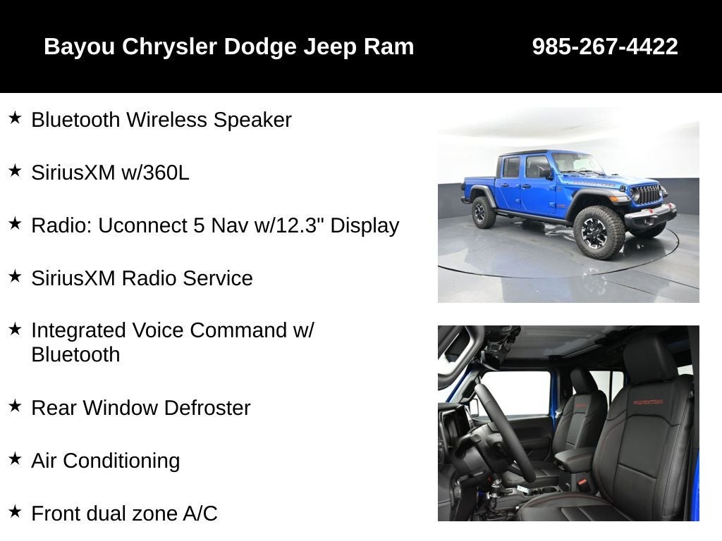 2025 Jeep Gladiator GLADIATOR RUBICON 4X4