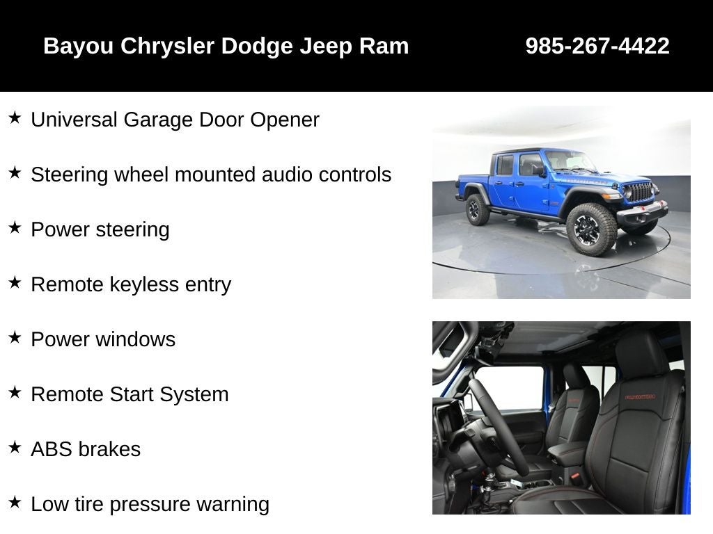 2025 Jeep Gladiator GLADIATOR RUBICON 4X4