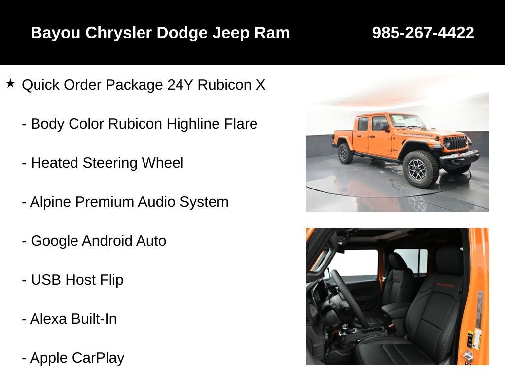 2025 Jeep Gladiator GLADIATOR RUBICON X 4X4