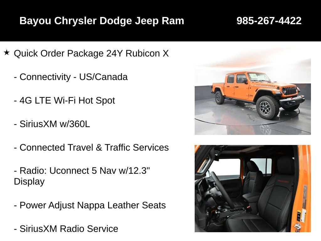 2025 Jeep Gladiator GLADIATOR RUBICON X 4X4